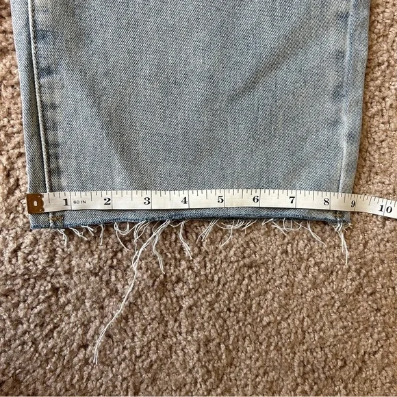 Princess Polly PP DNM Kalinda Light Wash Denim Blue Jeans Size 4 - Picture 12 of 13